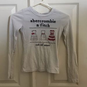 A&F Kids Sequin White T-Shirt